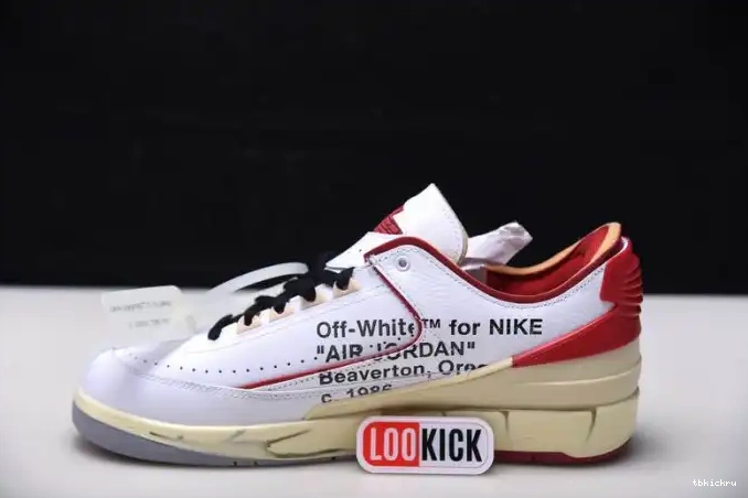 Cheap TBK SP Retro Off-White Red Jordan 2 DJ4375-106 White Low 0515